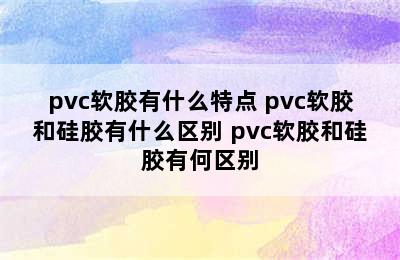 pvc软胶有什么特点 pvc软胶和硅胶有什么区别 pvc软胶和硅胶有何区别